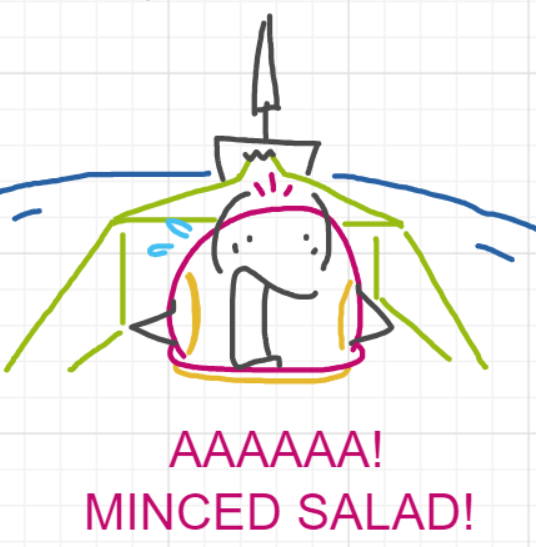 A panel from Ready Oar Knot, episode three of the Board Boards object show by Furretwalk/WalkingFurret.